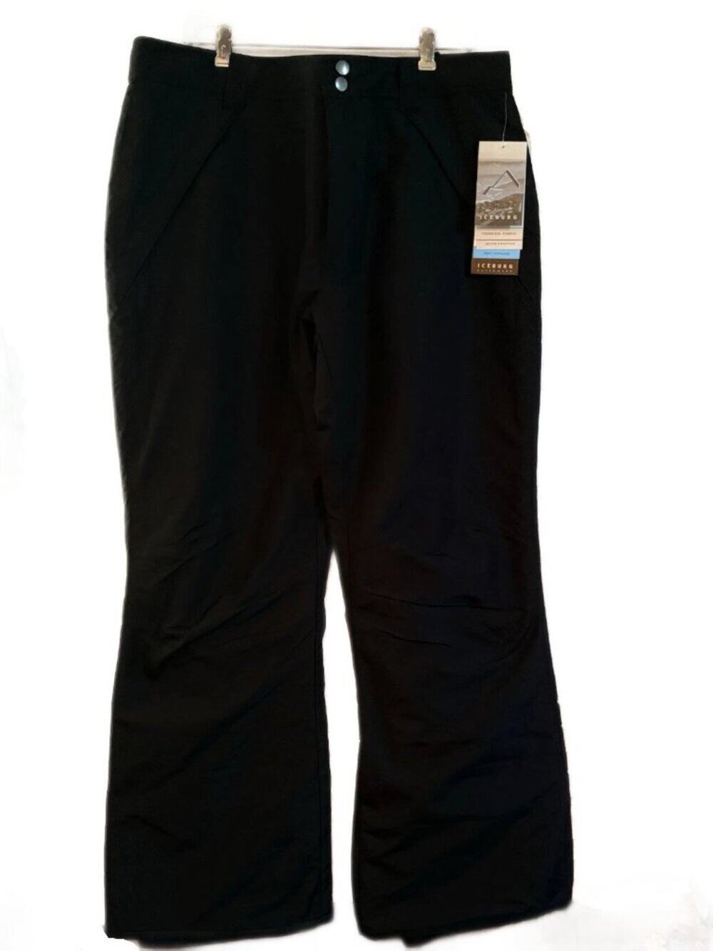 Iceburg Women's SZ XL Black Insulated Ski Pants Outerwear Skiing Snowboard NWT